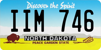 ND license plate IIM746