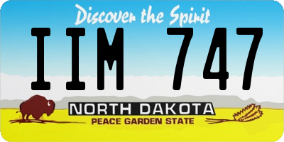 ND license plate IIM747
