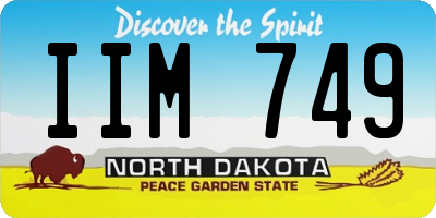 ND license plate IIM749