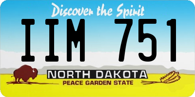 ND license plate IIM751