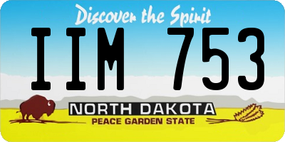 ND license plate IIM753