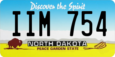 ND license plate IIM754