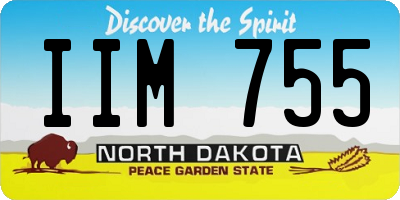 ND license plate IIM755