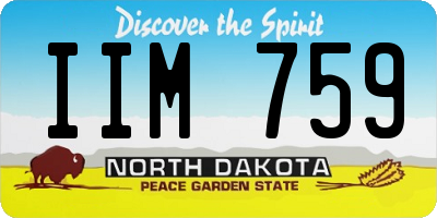 ND license plate IIM759