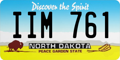 ND license plate IIM761