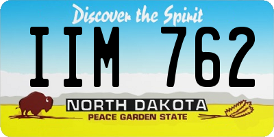 ND license plate IIM762