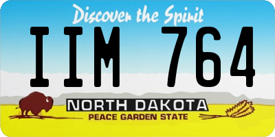 ND license plate IIM764
