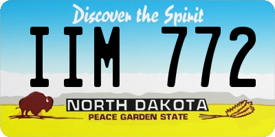 ND license plate IIM772
