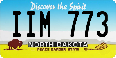 ND license plate IIM773