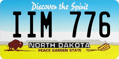 ND license plate IIM776