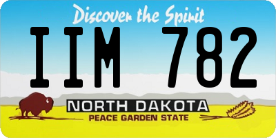 ND license plate IIM782