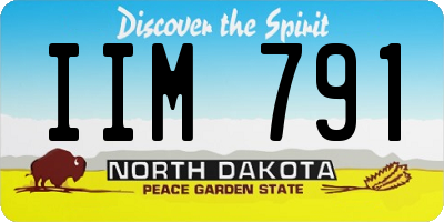 ND license plate IIM791