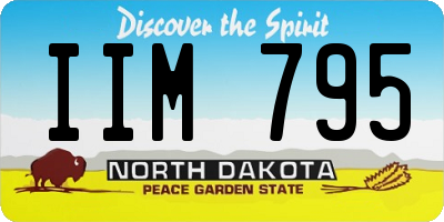 ND license plate IIM795