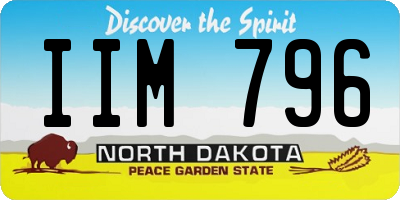 ND license plate IIM796