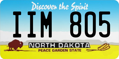 ND license plate IIM805
