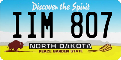 ND license plate IIM807