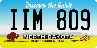 ND license plate IIM809
