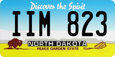 ND license plate IIM823
