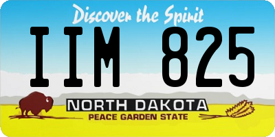ND license plate IIM825