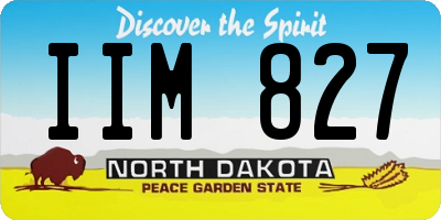 ND license plate IIM827