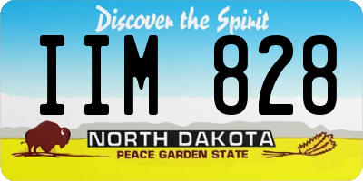 ND license plate IIM828