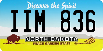 ND license plate IIM836