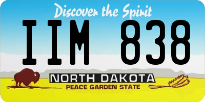 ND license plate IIM838