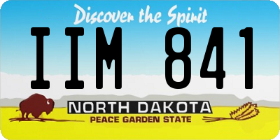 ND license plate IIM841