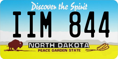 ND license plate IIM844