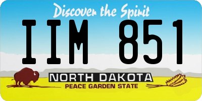 ND license plate IIM851