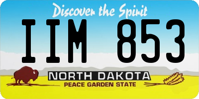 ND license plate IIM853