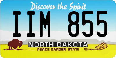 ND license plate IIM855