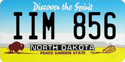 ND license plate IIM856