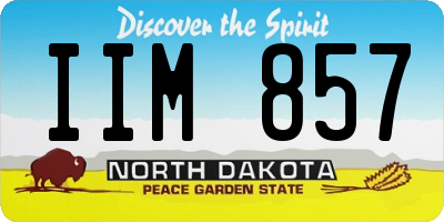 ND license plate IIM857