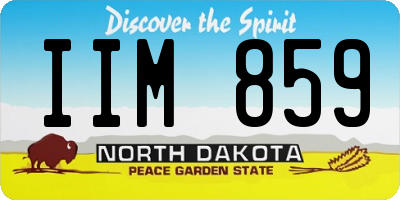 ND license plate IIM859