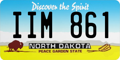 ND license plate IIM861