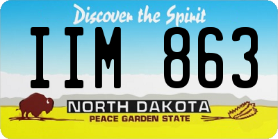 ND license plate IIM863