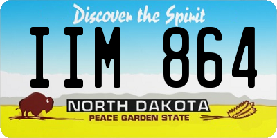 ND license plate IIM864