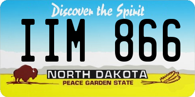 ND license plate IIM866
