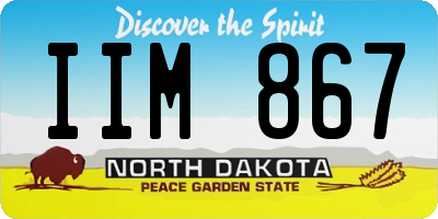 ND license plate IIM867
