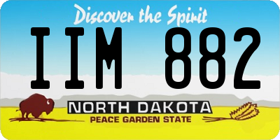 ND license plate IIM882