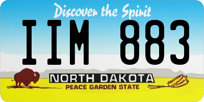 ND license plate IIM883