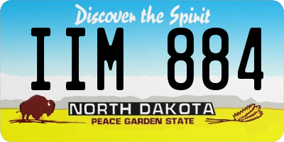 ND license plate IIM884