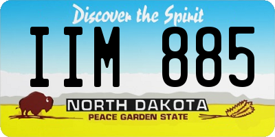 ND license plate IIM885