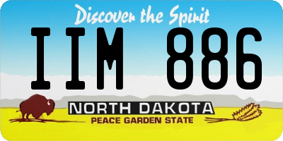 ND license plate IIM886