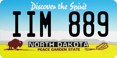 ND license plate IIM889