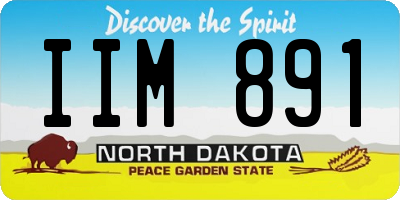 ND license plate IIM891