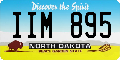ND license plate IIM895