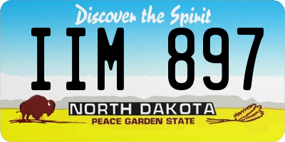 ND license plate IIM897