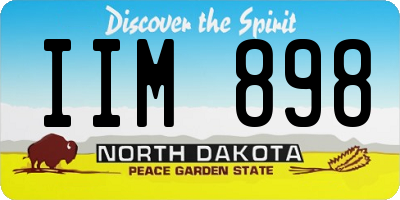 ND license plate IIM898